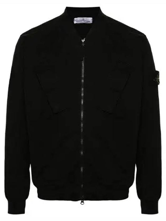 Compass Badge Bomber Jacket Black - STONE ISLAND - BALAAN 2