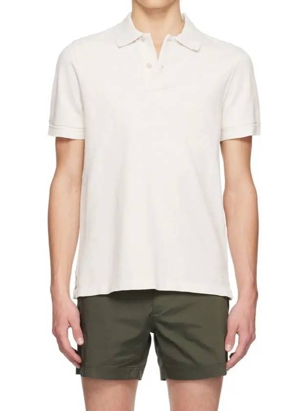 Men's Classic Tennis Short Sleeve Polo Shirt White - TOM FORD - BALAAN.