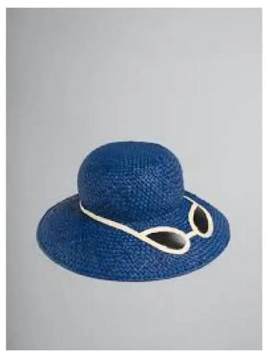 Sunglasses Printing Straw Hat Dark Blue CLMC0058A000B98 1239561 - MARNI - BALAAN 1