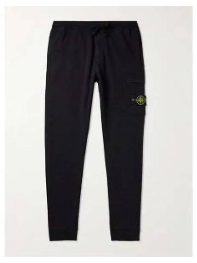 Cotton Fleece Cargo Truck Pants Black - STONE ISLAND - BALAAN 2