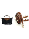 Brown gold plated same day bag strap Le Pliage compatible reform pouch women s mini cross with hook - LONGCHAMP - BALAAN 1