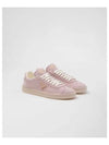 Suede Low Top Sneakers Alabaster Pink - PRADA - BALAAN 2