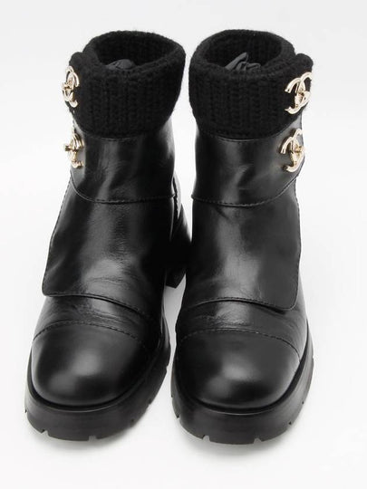 CC turn lock knitting angle boots 1148hv - CHANEL - BALAAN 2