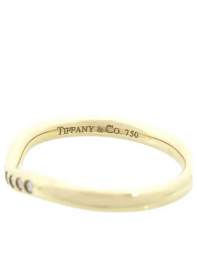 Tiffany 18K pink gold ELSA PERETI curved 9 point diamond ring No 10 - TIFFANY & CO. - BALAAN 6