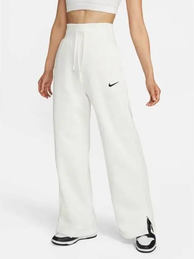 Phoenix Fleece High Waist Wide Pants White - NIKE - BALAAN 2