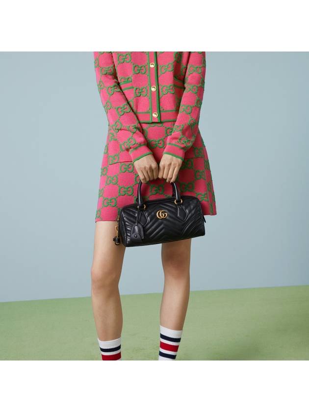 GG Marmont Small Top Handle Bag Black - GUCCI - BALAAN 4