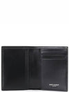 Men's Tiny Monogram Logo Half Wallet Black - SAINT LAURENT - BALAAN 5