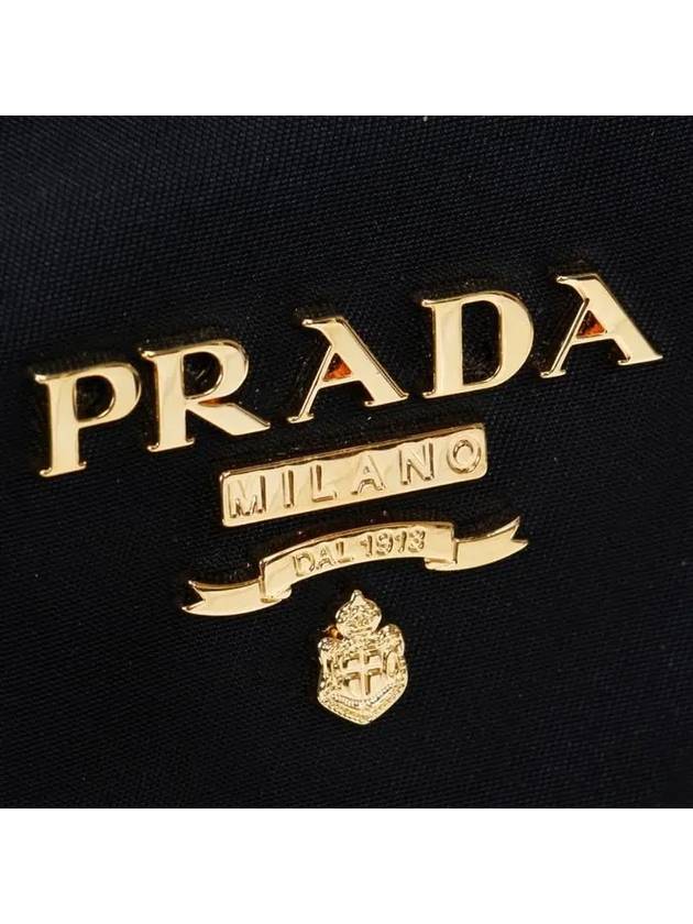 Gold Hardware Milan Logo Tote Bag Black - PRADA - BALAAN 9