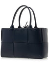 Arco Intrecciato Small Tote Bag Black - BOTTEGA VENETA - BALAAN 4