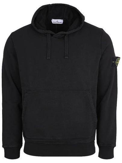 Men's Waffen Patch OLD Treatment Cotton Hoodie Black - STONE ISLAND - BALAAN 2