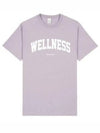 Wellness Logo Print Cotton Short Sleeve T-Shirt Lilac - SPORTY & RICH - BALAAN 2