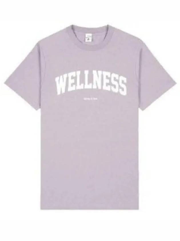 Wellness Logo Print Cotton Short Sleeve T-Shirt Lilac - SPORTY & RICH - BALAAN 2