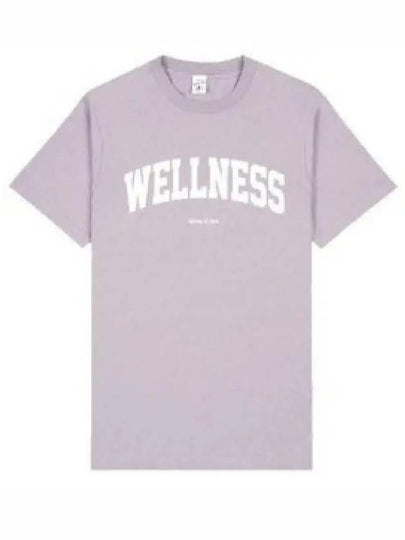 Wellness Logo Print Cotton Short Sleeve T-Shirt Lilac - SPORTY & RICH - BALAAN 2