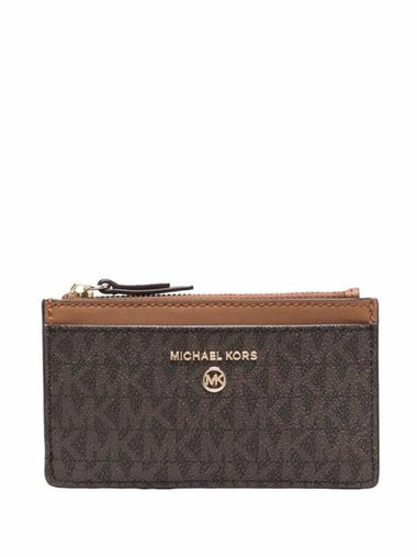 Jet Set Charm Card Wallet Brown - MICHAEL KORS - BALAAN 1