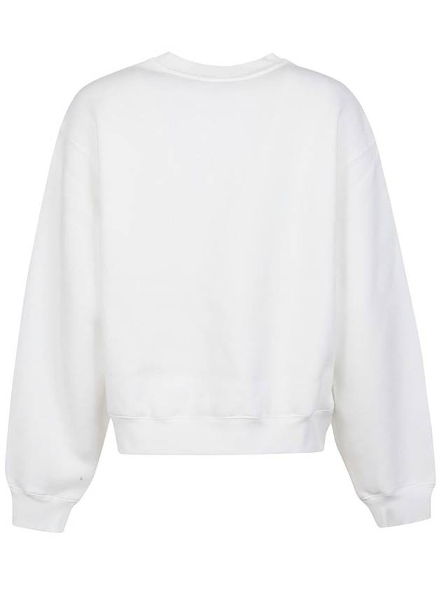 Crew Neck Logo Sweatshirt White - ALEXANDER WANG - BALAAN 3