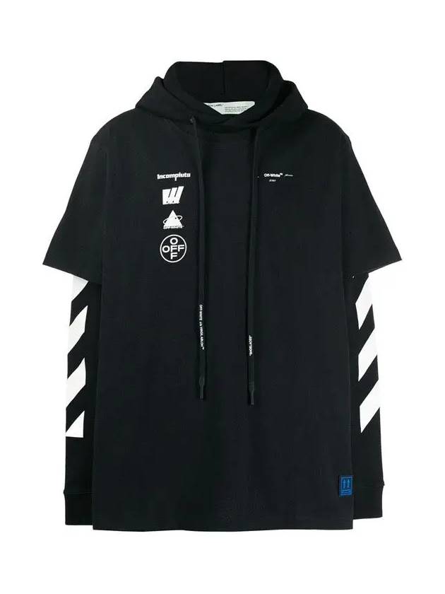 Men's Diag Mariana Hoodie Black - OFF WHITE - BALAAN 3