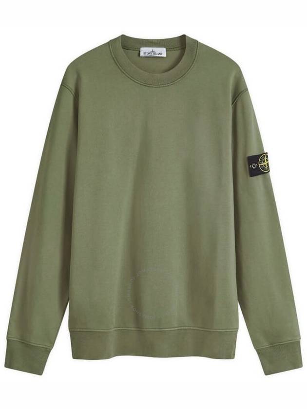 Compass Patch Cotton Sweatshirt Musk Green - STONE ISLAND - BALAAN 2