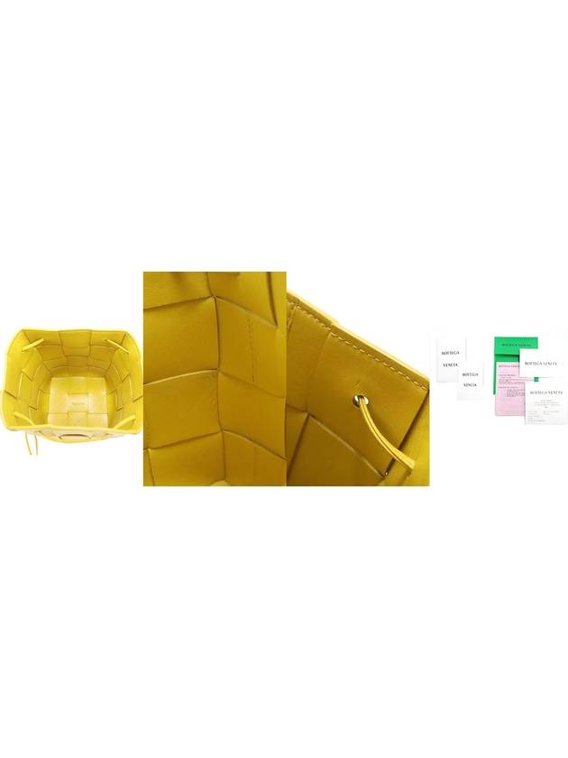 Bottega Veneta 680218 Yellow Intrecciato Weaving Small Cassette Crossbody Bucket Crossbag - BOTTEGA VENETA - BALAAN 9