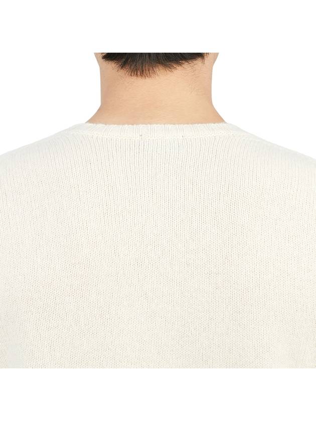 Crew Neck Lambswool Knit Top Ivory - DRUMOHR - BALAAN 8