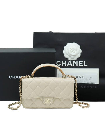 Really clean 23 year old Shinsegae purchase classic top handle mini chain flap phone holder AP3226 - CHANEL - BALAAN 1