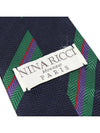 100 silk navy striped pattern tie - NINA RICCI - BALAAN 7