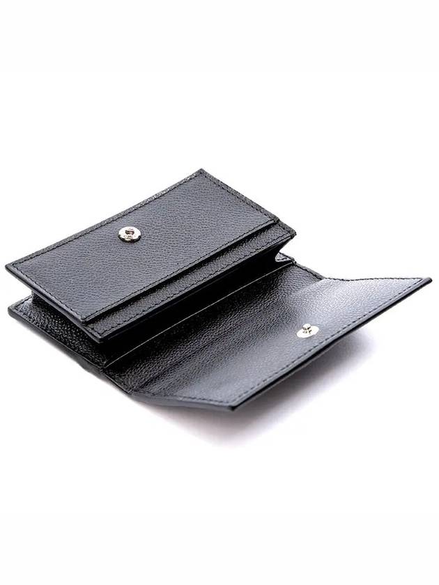 PRADA Vitello Grain Triangular Logo Card Wallet Black 2MC122 2CB2 F0002 - PRADA - BALAAN