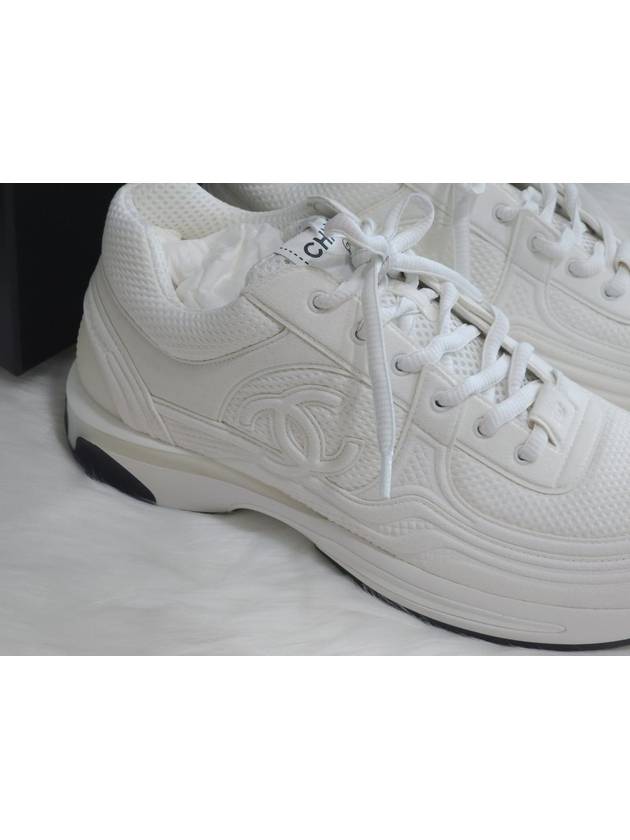 CC Logo Sneakers White G45077 40 5 - CHANEL - BALAAN 7