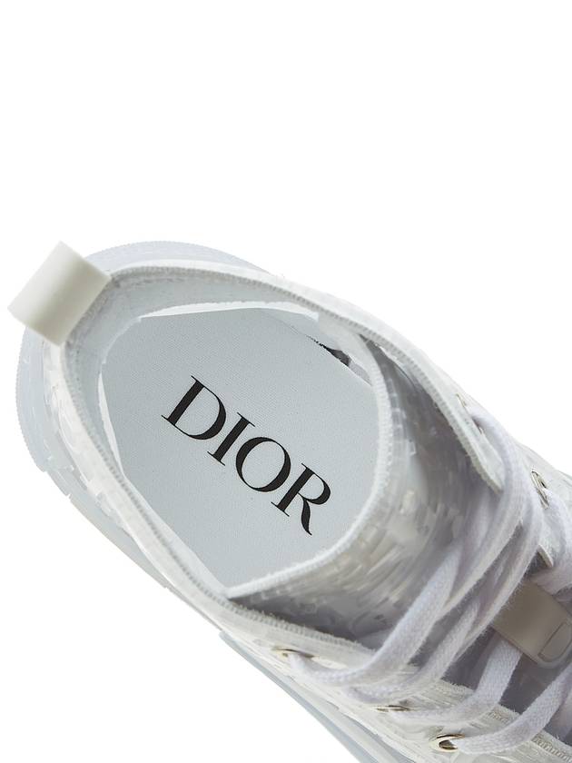 B23 Oblique Canvas High Top Sneakers White - DIOR - BALAAN 8