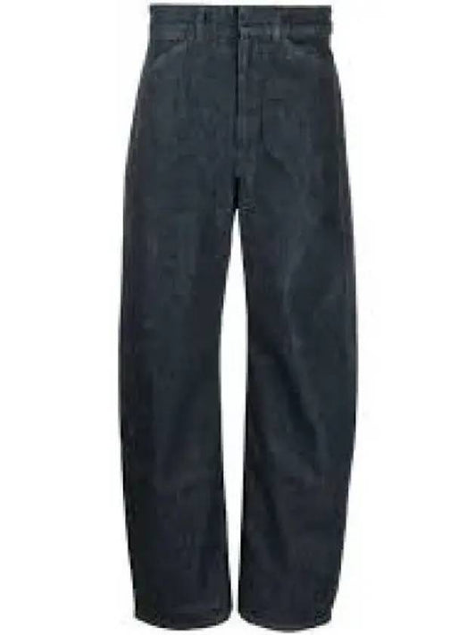 Twisted Denim Cotton Straight Jeans Indigo - LEMAIRE - BALAAN 1