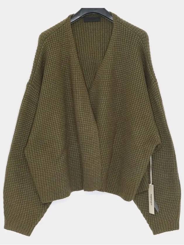 Essential Heavy Wade Overfit Waffle Knit Men s Cardigan 192BT246204F - FEAR OF GOD - BALAAN 1