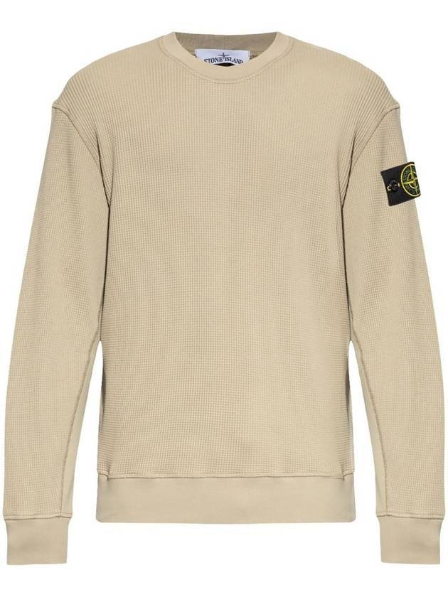 Compass Patch Knit Top Beige - STONE ISLAND - BALAAN 1