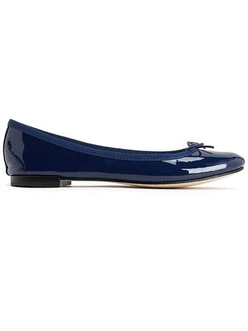 Women's Cendrillon Leather Ballerinas Flat Dark Blue - REPETTO - BALAAN 1