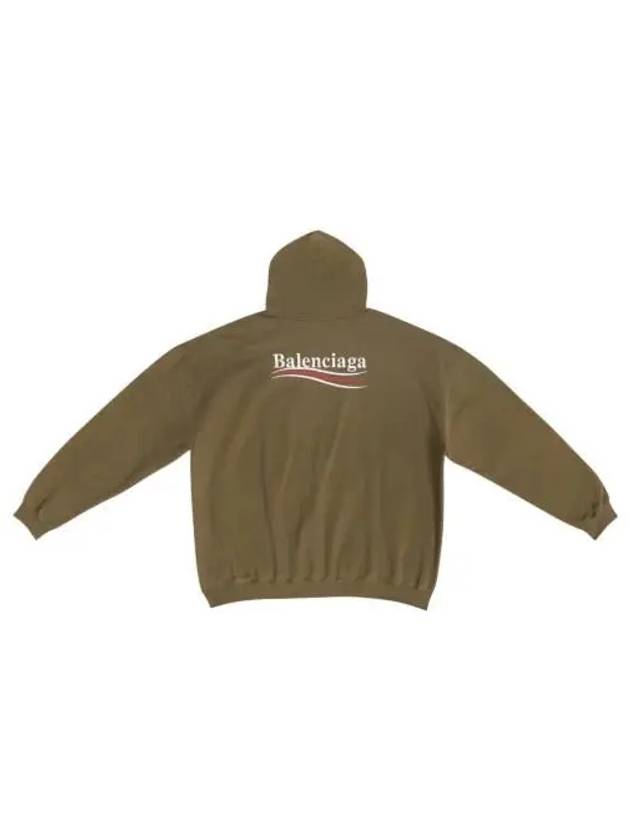 Men's Political Campaign Large Fit Hoodie Khaki - BALENCIAGA - BALAAN 2