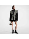 3D Monogram Double Breasted Wrap Coat Black - LOUIS VUITTON - BALAAN 5