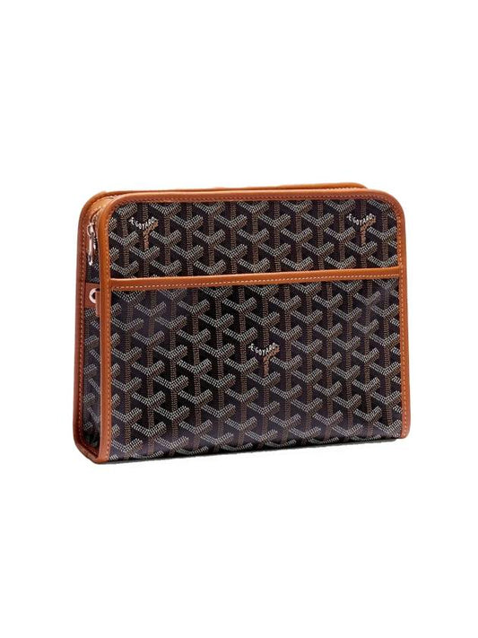 Jouvence MM Clutch Bag Black Tan - GOYARD - BALAAN 1