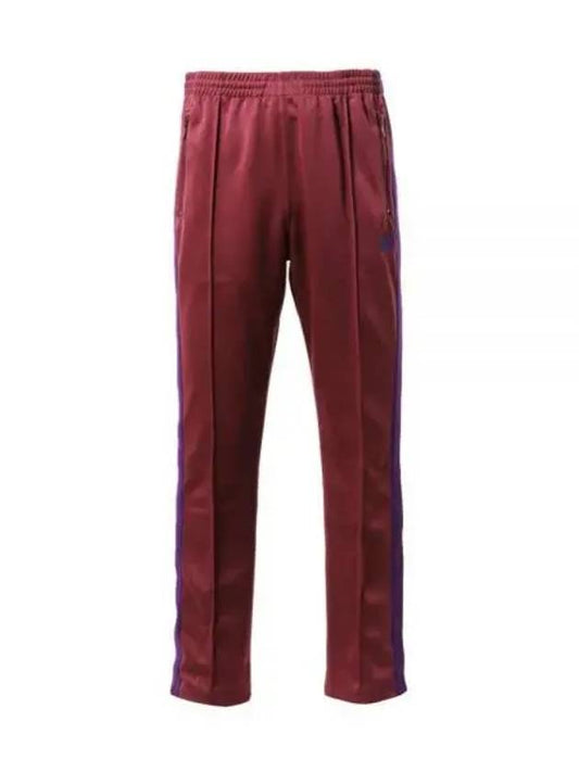 Narrow Track Pant Poly Smooth WINE NS247 Poly Smooth Narrow Track Pants - NEEDLES - BALAAN 1