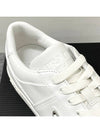 Downtown Triagle Logo Leather Low Top Sneakers White - PRADA - BALAAN 8