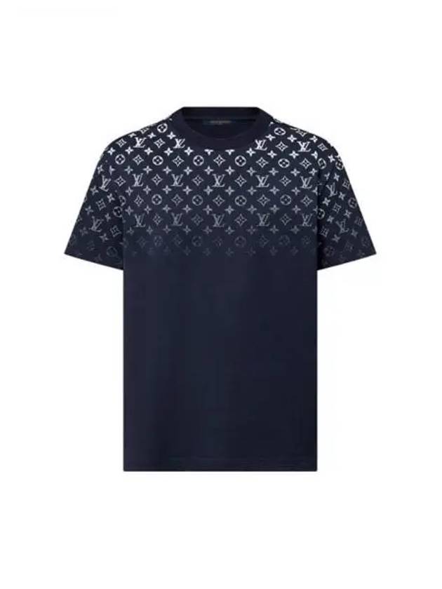 Gradient Cotton Short Sleeve T-Shirt Navy - LOUIS VUITTON - BALAAN 2