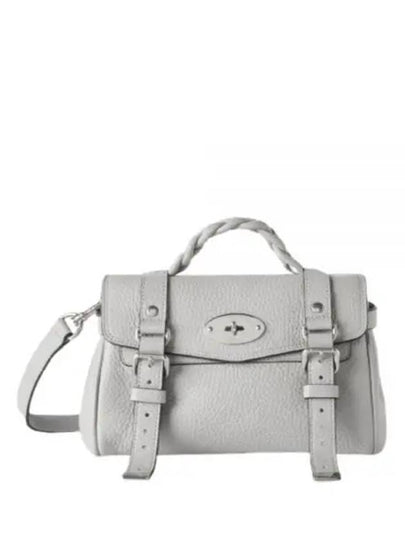 Alexa Heavy Grain Mini Tote Bag Pale Grey - MULBERRY - BALAAN 2