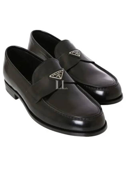 Brushed Leather Loafers Black - PRADA - BALAAN 2