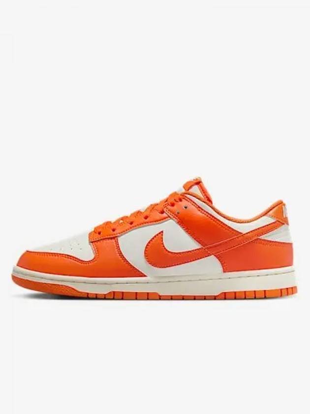 Dunk Retro Low Top Sneakers Pale Ivory Safety Orange - NIKE - BALAAN 2