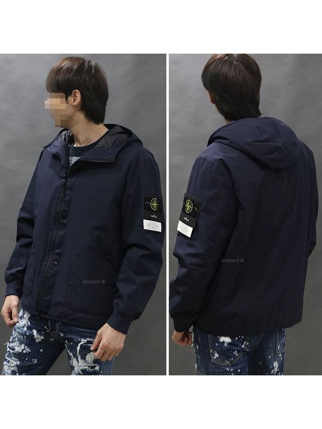 Soft Shell-R E.Dye Pure Insulation Technology Recycled Polyester Primaloft Hooded Jacket Navy - STONE ISLAND - BALAAN 2