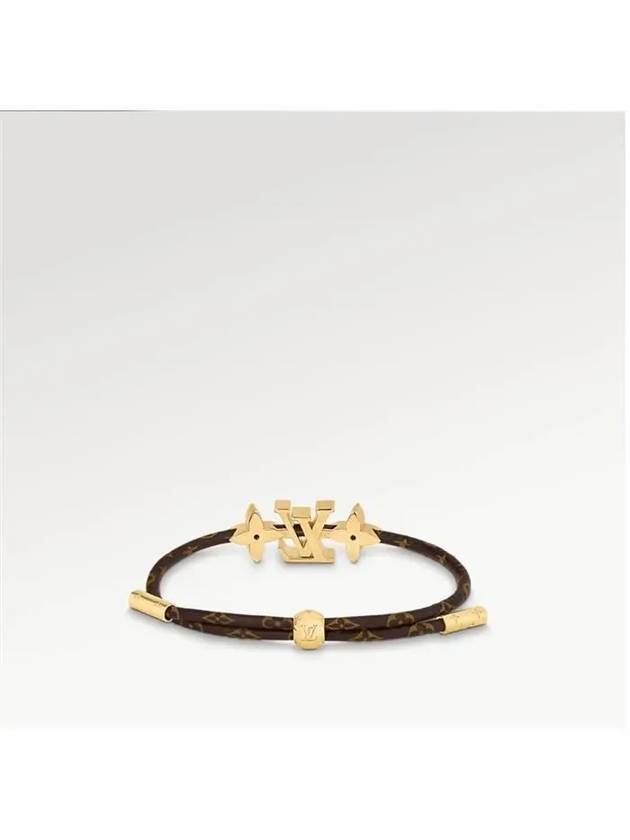 LV Crew Monogram Bracelet Gold Brown - LOUIS VUITTON - BALAAN 6