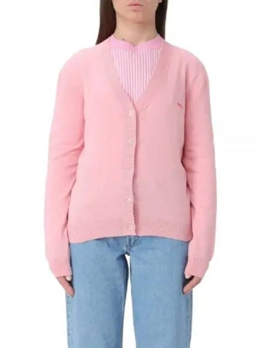 Bella Logo Embroidery Cardigan Pink - A.P.C. - BALAAN 2