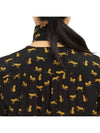 Women's Leopard Print Silk Blouse Black - MAX MARA - BALAAN 8