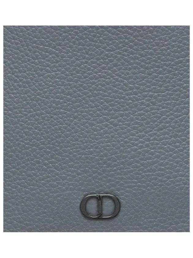 Grain Leather CD Icon Compact Half Wallet Deep Grey - DIOR - BALAAN 6