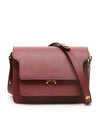 Saffiano Trunk Medium Shoulder Bag Burgundy - MARNI - BALAAN 2