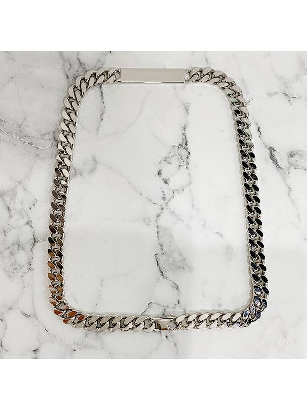 Classic Number Logo Plate Chain Necklace Silver - MAISON MARGIELA - BALAAN 5