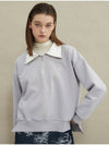 Soft collar sweatshirt Purple - MANAVIS7 - BALAAN 3