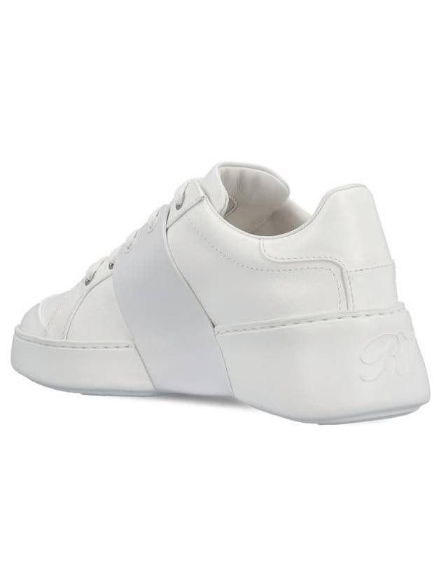 Viv Metal Buckle Low Top Sneakers White - ROGER VIVIER - BALAAN 4